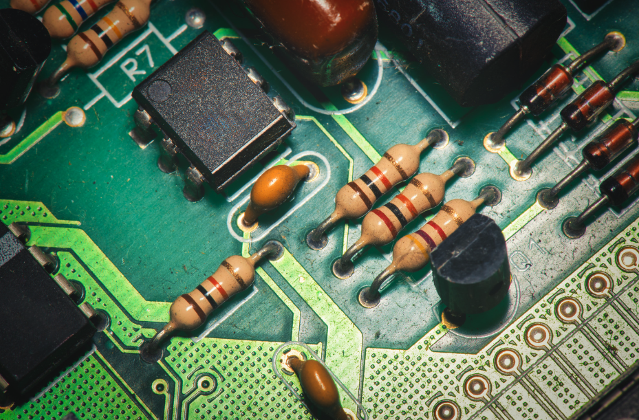 Resistors on a circuit board